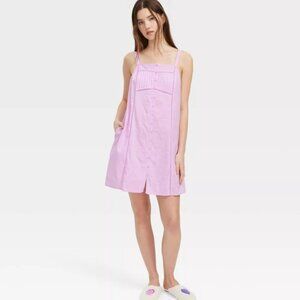 Roller Rabbit x Target Embroidered Slip Sleep Dress Lavender NWT size S